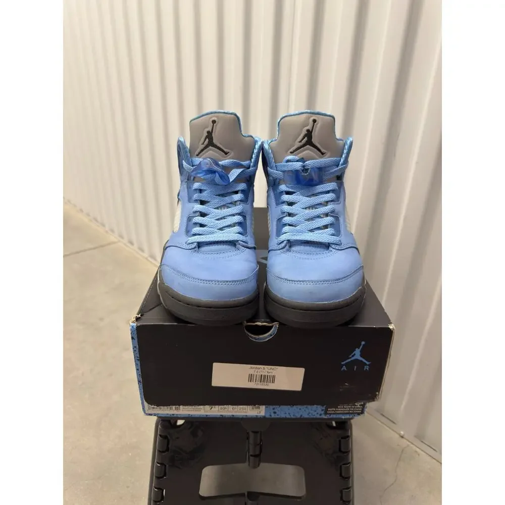 Nike Air Jordan 5 UNC University Black 2023 Size 7.5 Men's - DV1310-401